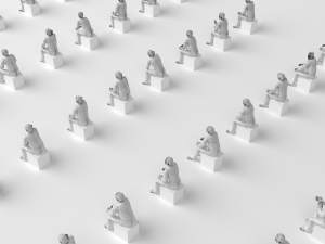 Low Poly Rigged and Animated Sitting Males Pack - 200 Pieces Model 3D