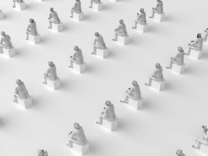 Low Poly Rigged and Animated Sitting Males Pack - 200 Pieces 3D Model