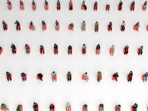 Low Poly Rigged and Animated Sitting Females Pack - 200 Pieces 3D 模型