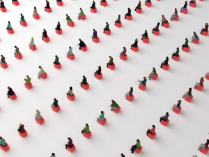 Low Poly Rigged and Animated Sitting Females Pack - 200 Pieces 3D Model