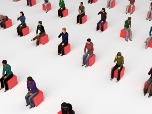 Low Poly Rigged and Animated Sitting Females Pack - 200 Pieces 3D 模型