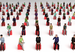 Low Poly Rigged and Animated Sitting Females Pack - 200 Pieces 3D 模型