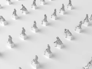 Low Poly Rigged and Animated Sitting Females Pack - 200 Pieces 3D Model