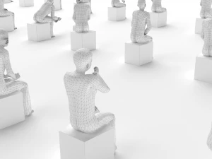 Low Poly Rigged and Animated Sitting Females Pack - 200 Pieces 3D Model