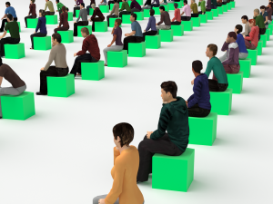 Low Poly Rigged and Animated Sitting People Pack - 200 Pieces 3D 模型