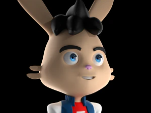 Cartoon Rabbit 3D Model
