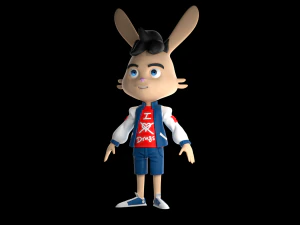 Cartoon Rabbit 3D Model