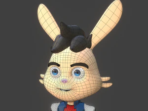 Cartoon Rabbit 3D Model