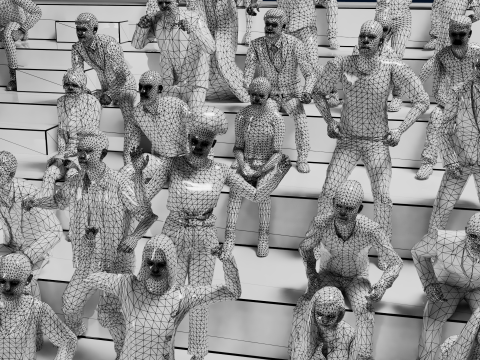 Low Poly People Pack - 95 Pieces Cheering Animated People Pack Modelo 3D