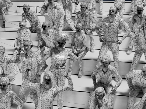 Low Poly People Pack - 95 Pieces Cheering Animated People Pack 3D Model