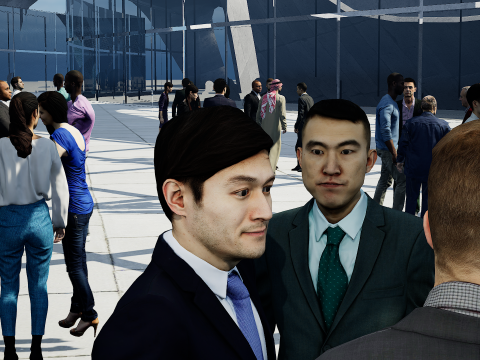 Low Poly People Pack - 95 Pieces Animated Business People Pack 3D Модель