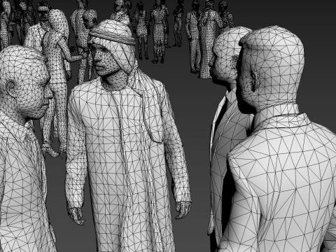 Low Poly People Pack - 95 Pieces Animated Business People Pack Modello 3D