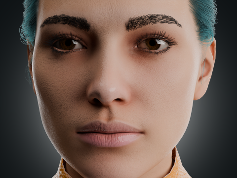 Realistic Sci-Fi Fully Rigged Girl Model 3D