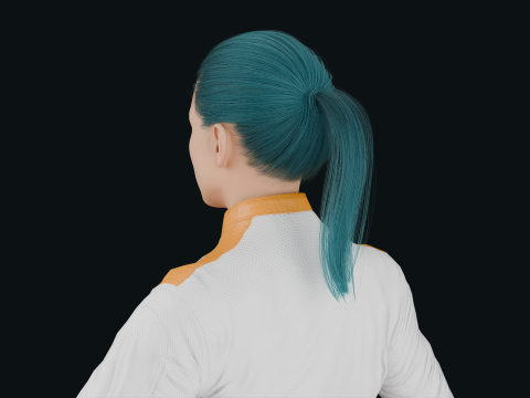Realistic Sci-Fi Fully Rigged Girl Model 3D