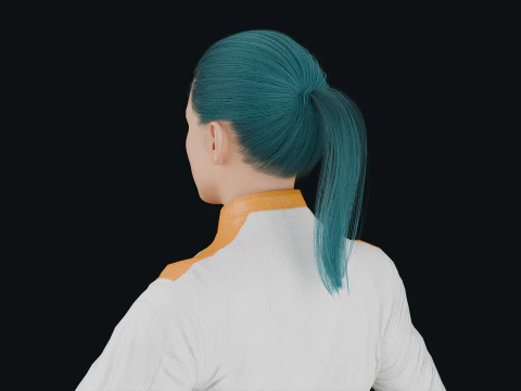Realistic Sci-Fi Fully Rigged Girl 3D Model