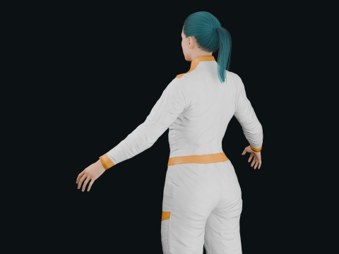 Realistic Sci-Fi Fully Rigged Girl Model 3D