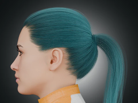 Realistic Sci-Fi Fully Rigged Girl 3D Model