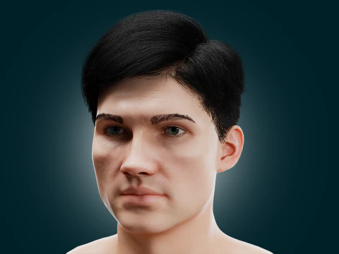 Realistic Muscular Guy Fully Rigged Low-poly 3D Model