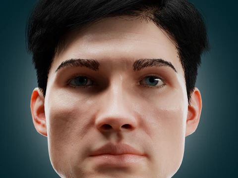 Realistic Muscular Guy Fully Rigged Low-poly 3D Model