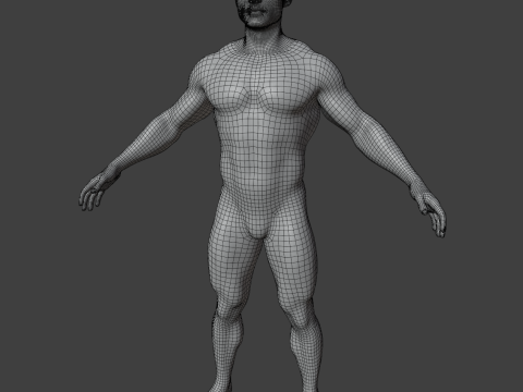 Realistic Muscular Guy Fully Rigged Low-poly 3D 模型