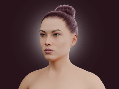 Realistic Bikini Girl Fully Rigged 3D Model