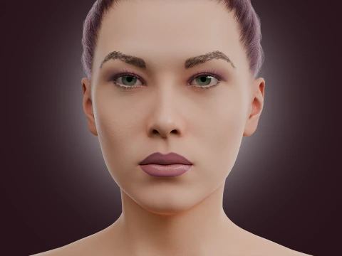 Realistic Bikini Girl Fully Rigged 3D Model