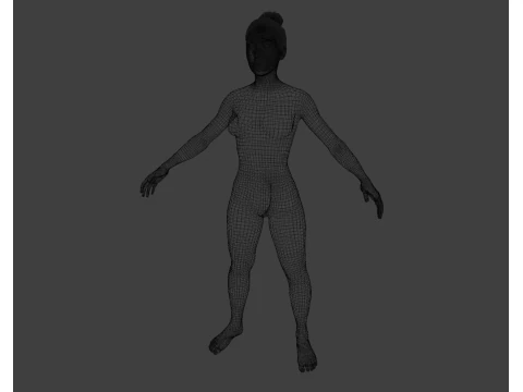 Realistic Bikini Girl Fully Rigged 3D Model