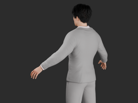 Realistic Asian Business Man Fully Rigged 3D Модель