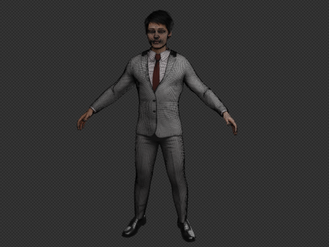 Realistic Asian Business Man Fully Rigged 3D Модель