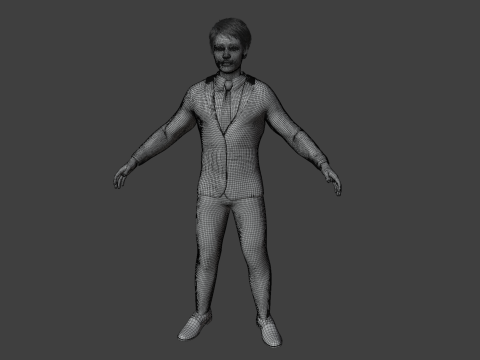 Realistic Asian Business Man Fully Rigged 3D Модель