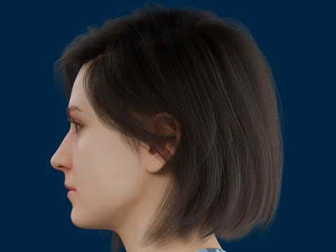 Realistic Casual Girl Fully Rigged 3D Model