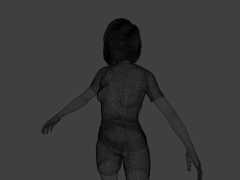 Realistic Casual Girl Fully Rigged 3D 모델