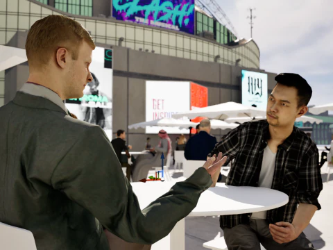 低聚动画人物包 - 95 件咖啡馆动画人物包 3D 模型