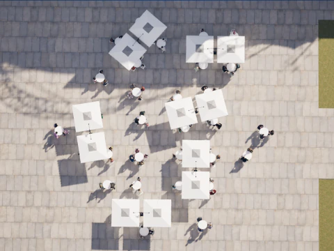 Low Poly Animated People Pack - 95 Pieces Cafe Animated People Pack 3D Model