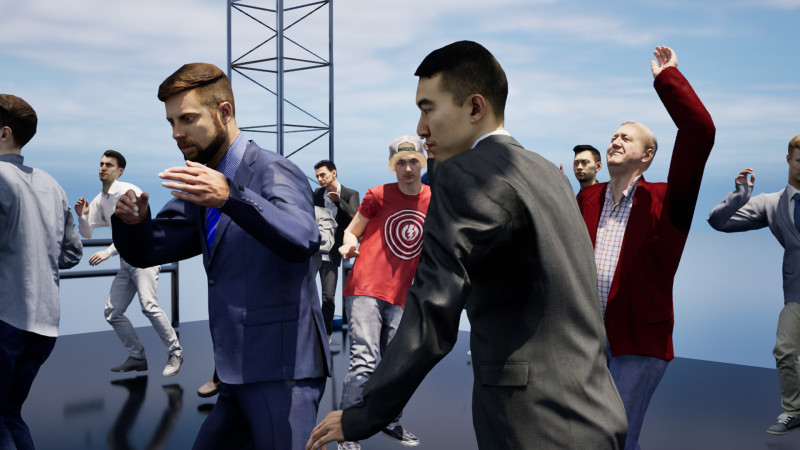 Pack de personnes animées Low Poly - Pack d'hommes dansants Modèle 3D .c4d .max .obj .3ds .fbx .stl .blend 