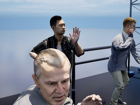 Pack de personnes animées Low Poly - Pack d'hommes dansants Modèle 3D