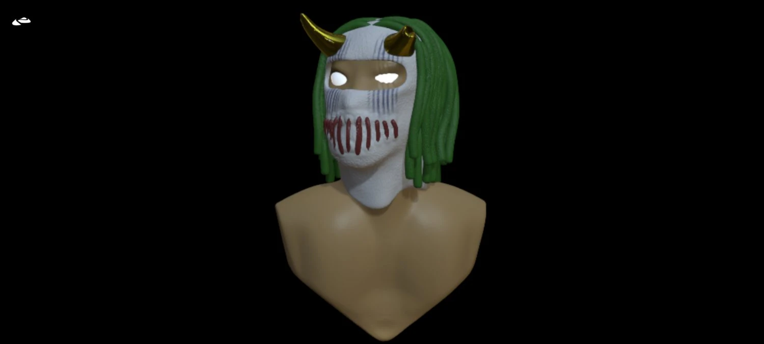 Joker ski mask CG Textures .c4d .max .obj .3ds .fbx .stl .blend 