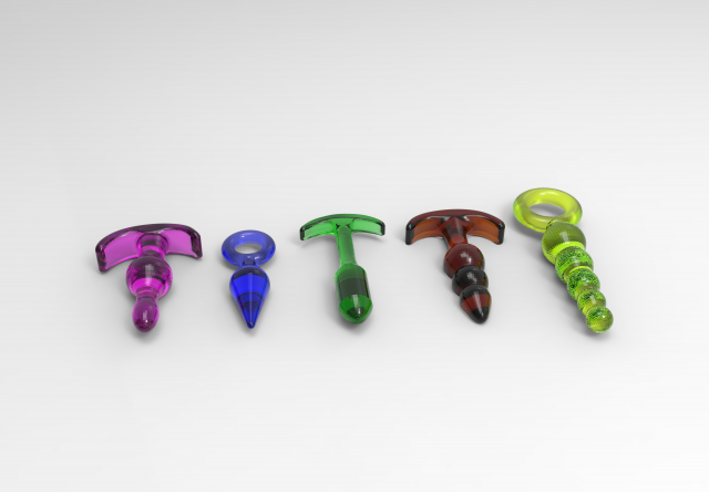 kit x5 female dildo 3D Модель .c4d .max .obj .3ds .fbx .stl .blend
