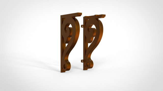 wall bracket 3D Модель .c4d .max .obj .3ds .fbx .stl .blend 