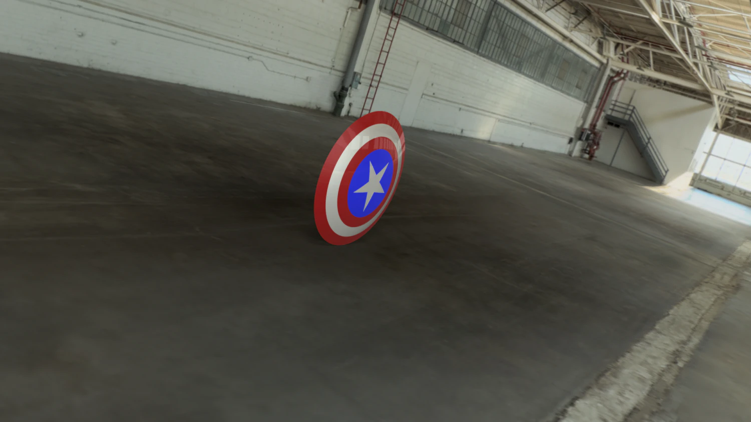 captain america shield 3D Model .c4d .max .obj .3ds .fbx .stl .blend 