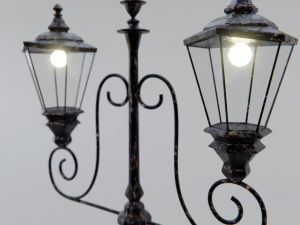 old street lamp post 3D 모델