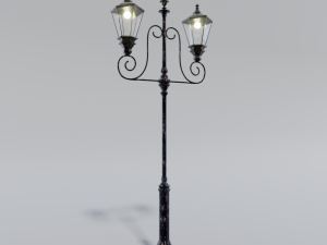 old street lamp post 3D 模型