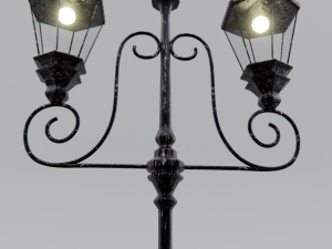 old street lamp post 3D 模型