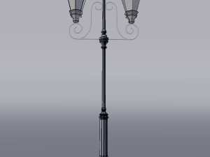 old street lamp post 3D 模型