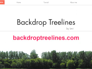 lignes d'arbres en toile de fond avec canal alpha Modèle 3D