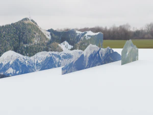 backdrop mountains with transparent background gift 3D Model