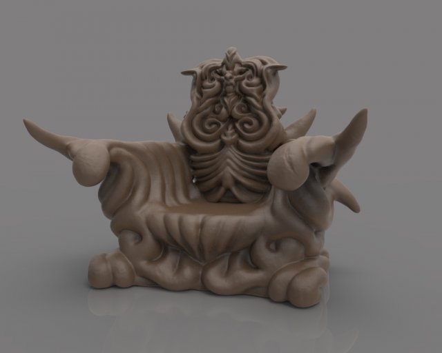 demonic throne 3D 프린트 모델 .c4d .max .obj .3ds .fbx .stl .blend