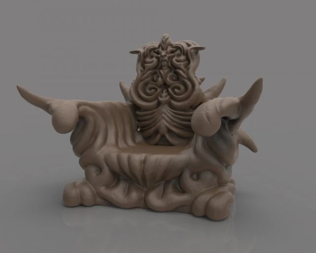 d&auml;monischer Thron 3D Druckmodell .c4d .max .obj .3ds .fbx .stl .blend 