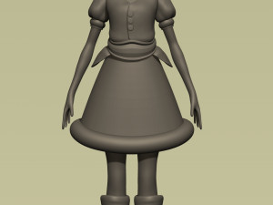 fantasy village elfish girl 3D 모델