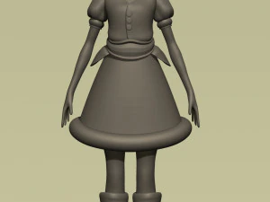 Fantasy-Dorf-Elfenm&auml;dchen 3D Modell